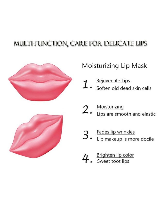 Miniling 20Pcs Moisturizing/Plumping Lip Mask, Restores Moisture Mask For Dry Lips And Lines Overnight Care, Gel Treatment Masks (Pink) - Image 2