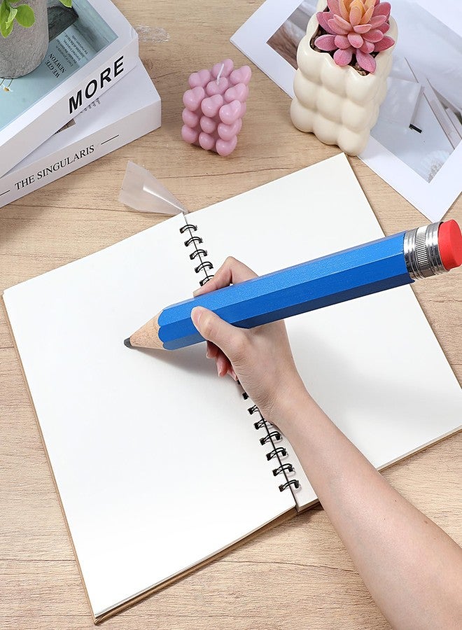 Caeuiciw 12 Pcs Wooden Jumbo Pencils for Prop, Funny Huge Giant Pencil 13 Inch for Home and Activities(13 Inch) - Image 4