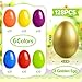 spring flower SpringFlower 120PCS 35 inch Plastic Easter Eggs Plus 8 Golden Easter Eggs Empty Easter Eggs Fillable Plastic Eggs Bulks for Easter Basket Stuffer Easter Party Favor Egg Hunt - Image 4