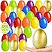 spring flower SpringFlower 120PCS 35 inch Plastic Easter Eggs Plus 8 Golden Easter Eggs Empty Easter Eggs Fillable Plastic Eggs Bulks for Easter Basket Stuffer Easter Party Favor Egg Hunt - Image 2