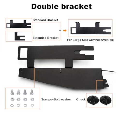 ASPL 32LED Visor Lights 26 Flash Patterns Windshield Emergency Hazard Warning Strobe Beacon Split Mount Deck Dash Lamp With Extend Bracket (Amber/White/Amber/White) - Image 4