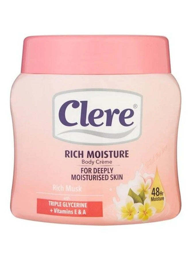 CLERE Body Cream Rich Musk With Vitamins E + A 500 ML