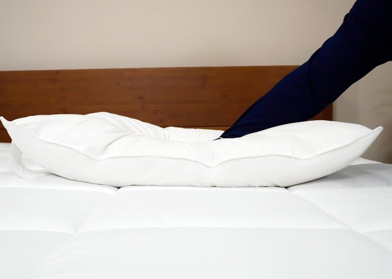 Pillowtex White Duck Down & Feather Pillow - Pillows with Soft-Medium Support for Side & Back Sleepers Queen Size - Image 4