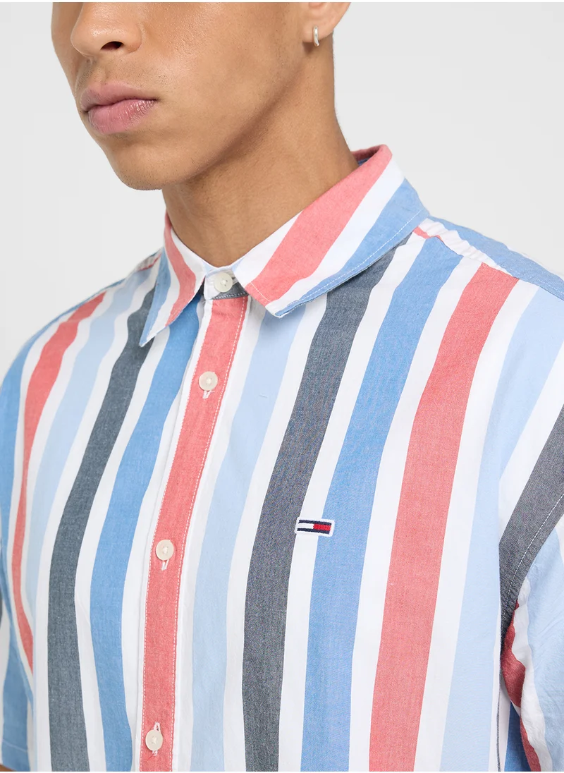 TOMMY JEANS Striped Regular Fit Shirt