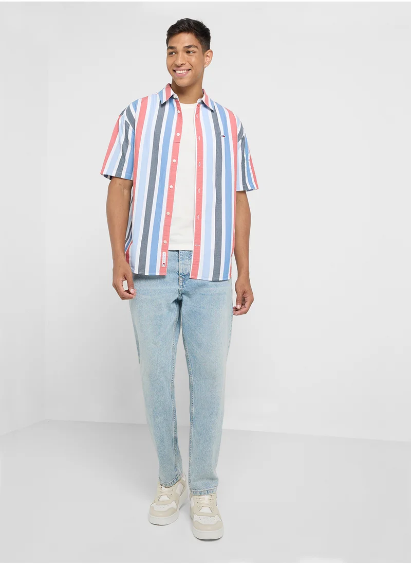 TOMMY JEANS Striped Regular Fit Shirt