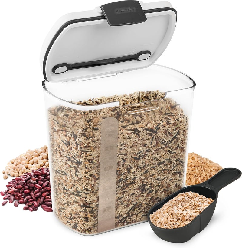 ProKeeper 2.5-Quart Grain Storage Container with Hinged Lid, Clear – BPA-Free, Airtight Seal, 5.5 x 7.65 x 7.25 - Image 1