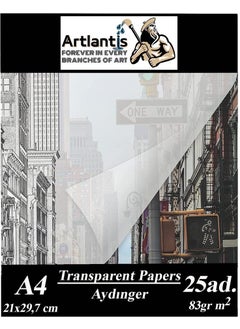 Tracing Paper A4 83 gr 25 Pieces of Sketch Paper 1 Pack