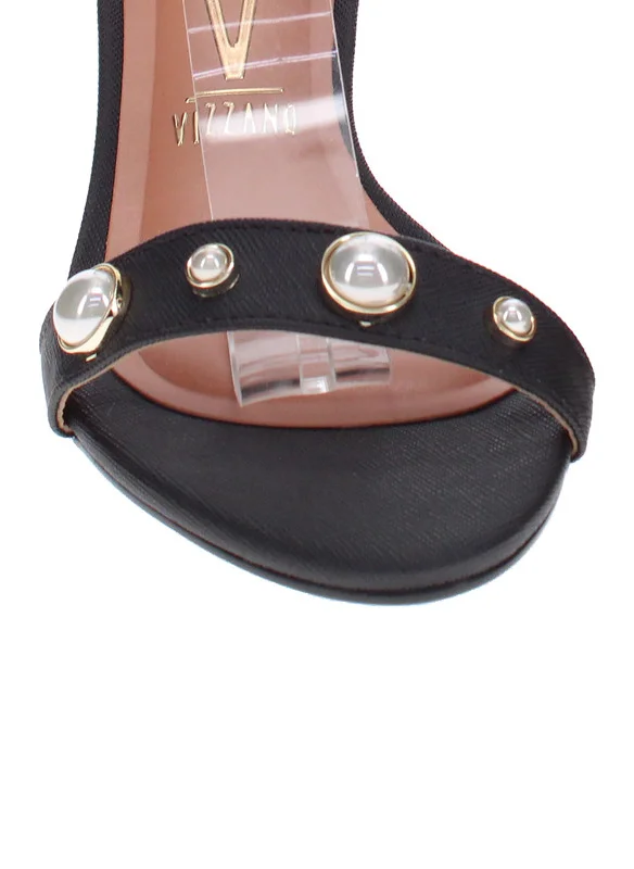 فيزانو Vizzano Ladies Low Heel Sandals Black | Made In Brazil