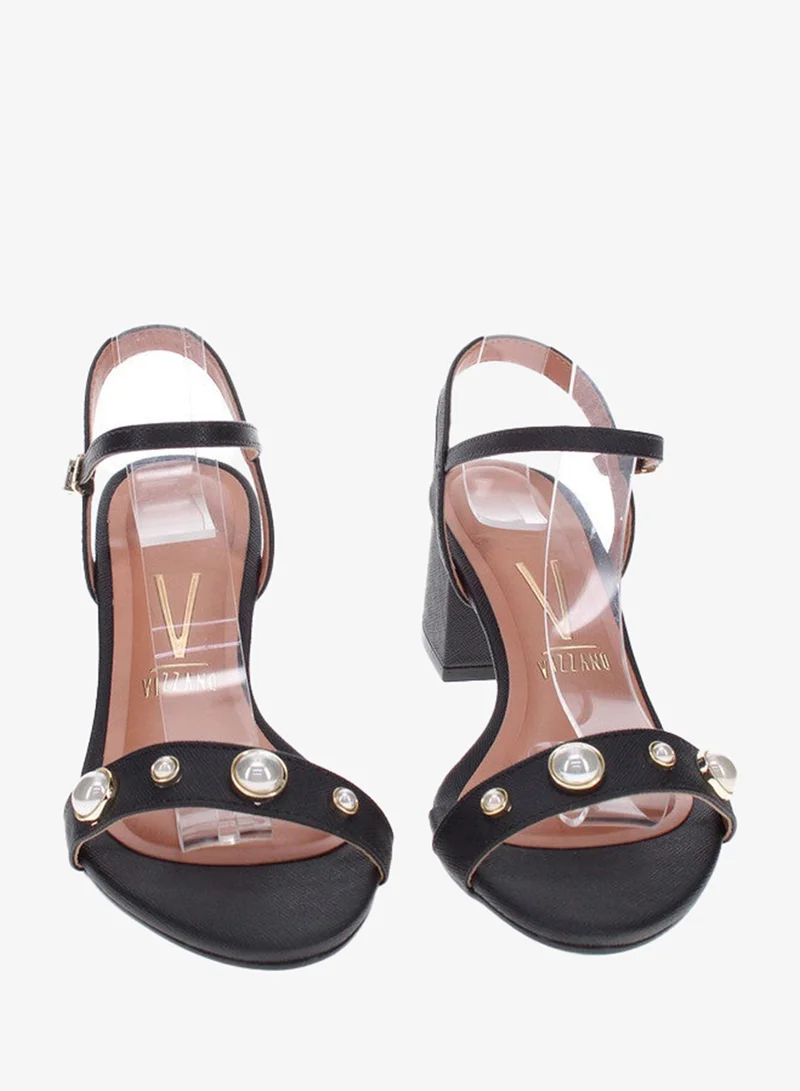 VIZZANO Black Heels Sandal for Women – Stylish Ladies Heel Sandals & Sling Back Heels for Girls for Women | Best Price UAE