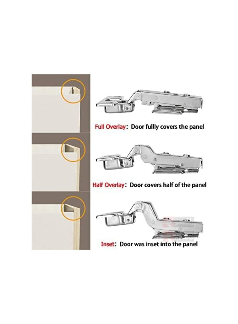 KNP KNP B Type Concealed Cabinet Hinges are designed for half overlay cabinet doors where the door partially overlaps the cabinet frame.  - Image 2