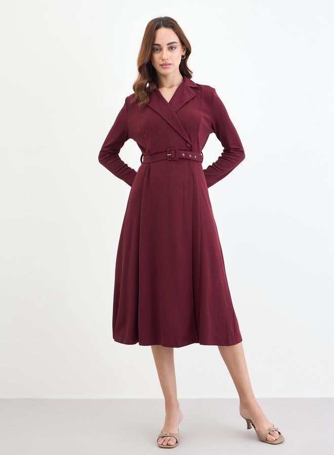 ستايلي فستان بليزر ميدي بحزام خصر خصر - Image 4