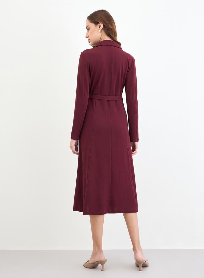 ستايلي فستان بليزر ميدي بحزام خصر خصر - Image 5