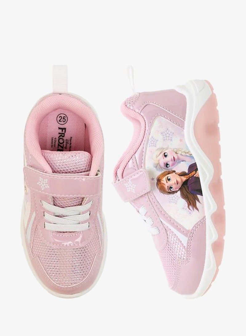 Disney Girls Frozen Print Light-Up Sneakers - Image 3