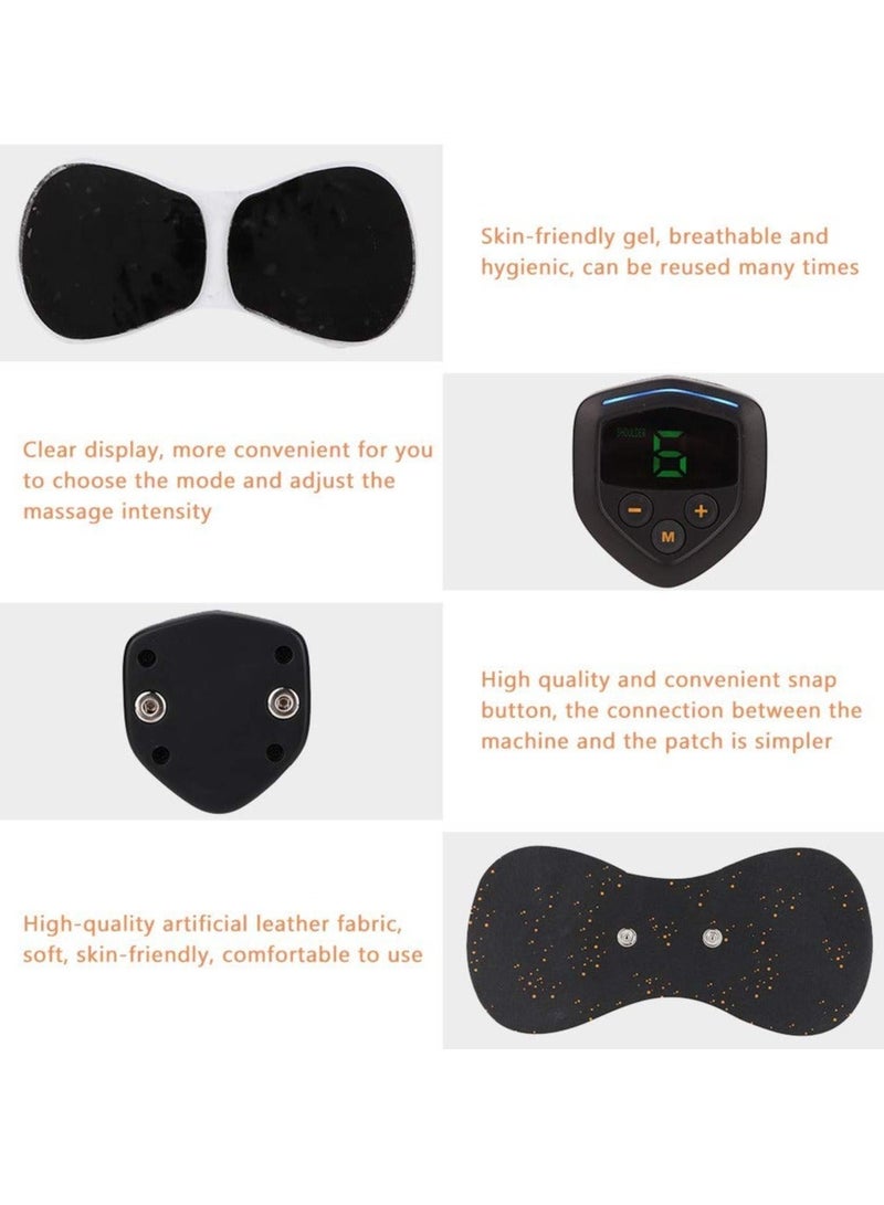 Y&D Mini cervical massage EMS portable electric wireless Tens machine is used for muscle pain relief and relaxation stickers - Image 4