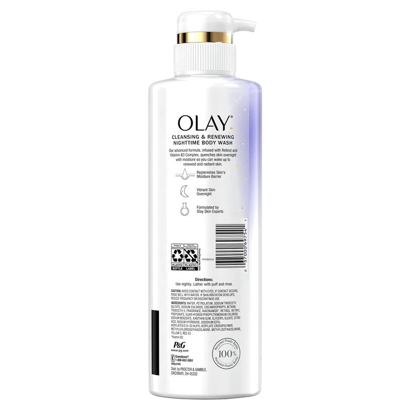 Olay غسول الجسم الليلي المنظف والمتجدد من أولاي، 17.9 أونصة سائلة - Image 2