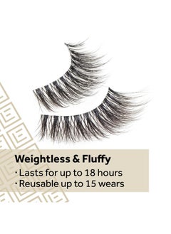 EYLURE Eylure False Lashes, Luxe Cashmere No. 8 with Adhesive Included, 1 Pair,Black  - Image 4