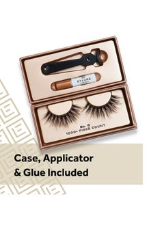 EYLURE Eylure False Lashes, Luxe Cashmere No. 8 with Adhesive Included, 1 Pair,Black  - Image 2