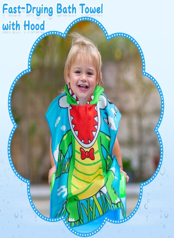 Foaincore 10 Pcs Hooded Towels for Toddler Kids Poncho Children Beach Towels 47 x 24 Inch Soft Microfiber Baby Hooded Pool Towel Poncho Wrap Bath Robe with Hood for 1-7 Years Swim Party(Boy) - Image 4