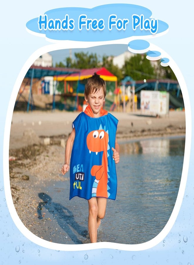 Foaincore 10 Pcs Hooded Towels for Toddler Kids Poncho Children Beach Towels 47 x 24 Inch Soft Microfiber Baby Hooded Pool Towel Poncho Wrap Bath Robe with Hood for 1-7 Years Swim Party(Boy) - Image 5
