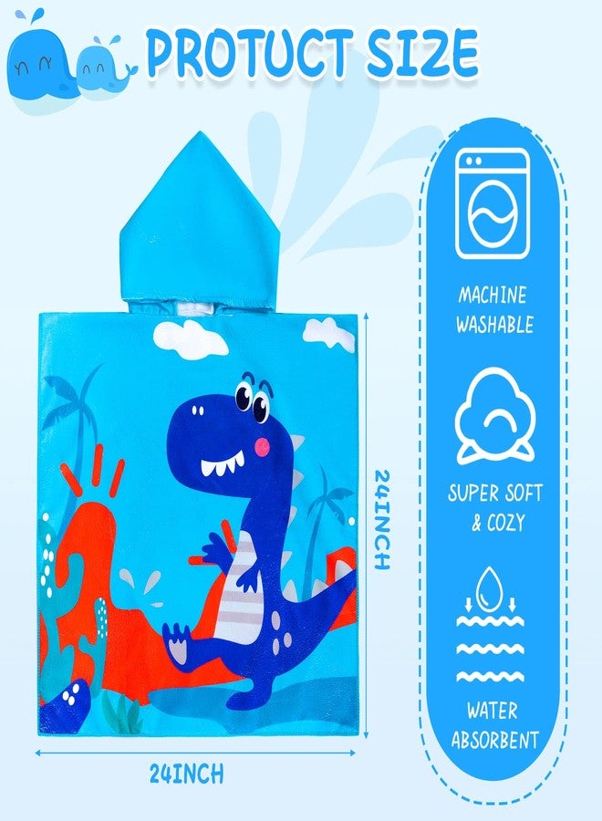 Foaincore 10 Pcs Hooded Towels for Toddler Kids Poncho Children Beach Towels 47 x 24 Inch Soft Microfiber Baby Hooded Pool Towel Poncho Wrap Bath Robe with Hood for 1-7 Years Swim Party(Boy) - Image 2