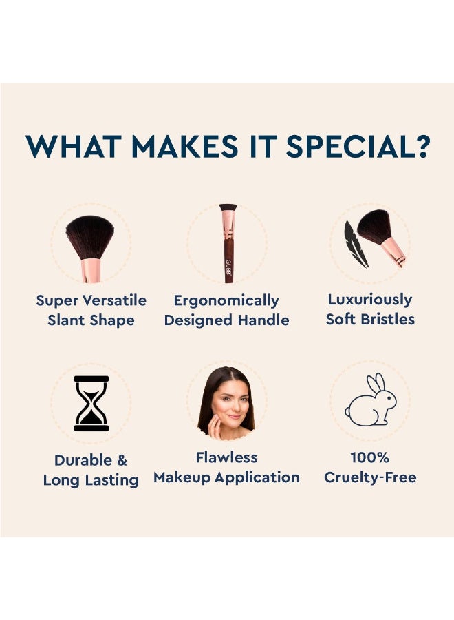 GUBB Powder Brush For Face Makeup, Professional Wooden Makeup Brush Single - Image 2
