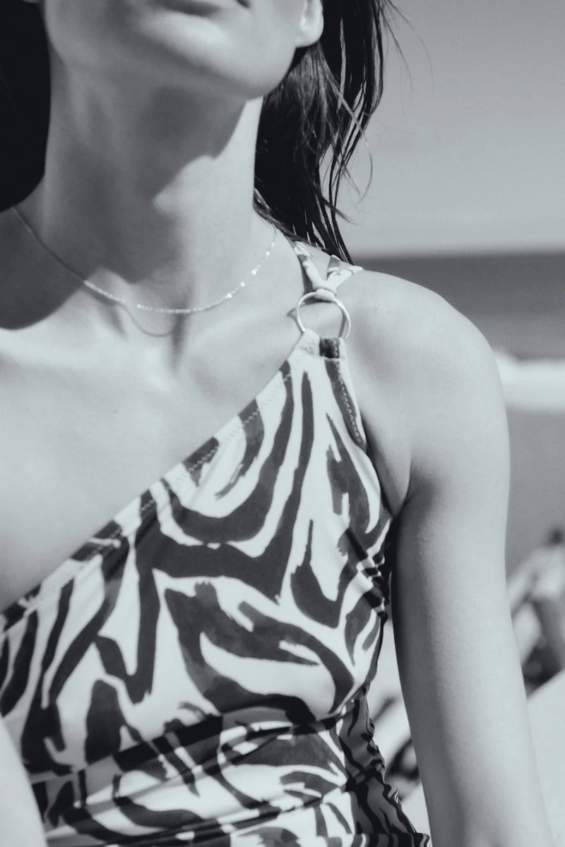 H&M High Leg One-shoulder swimsuit