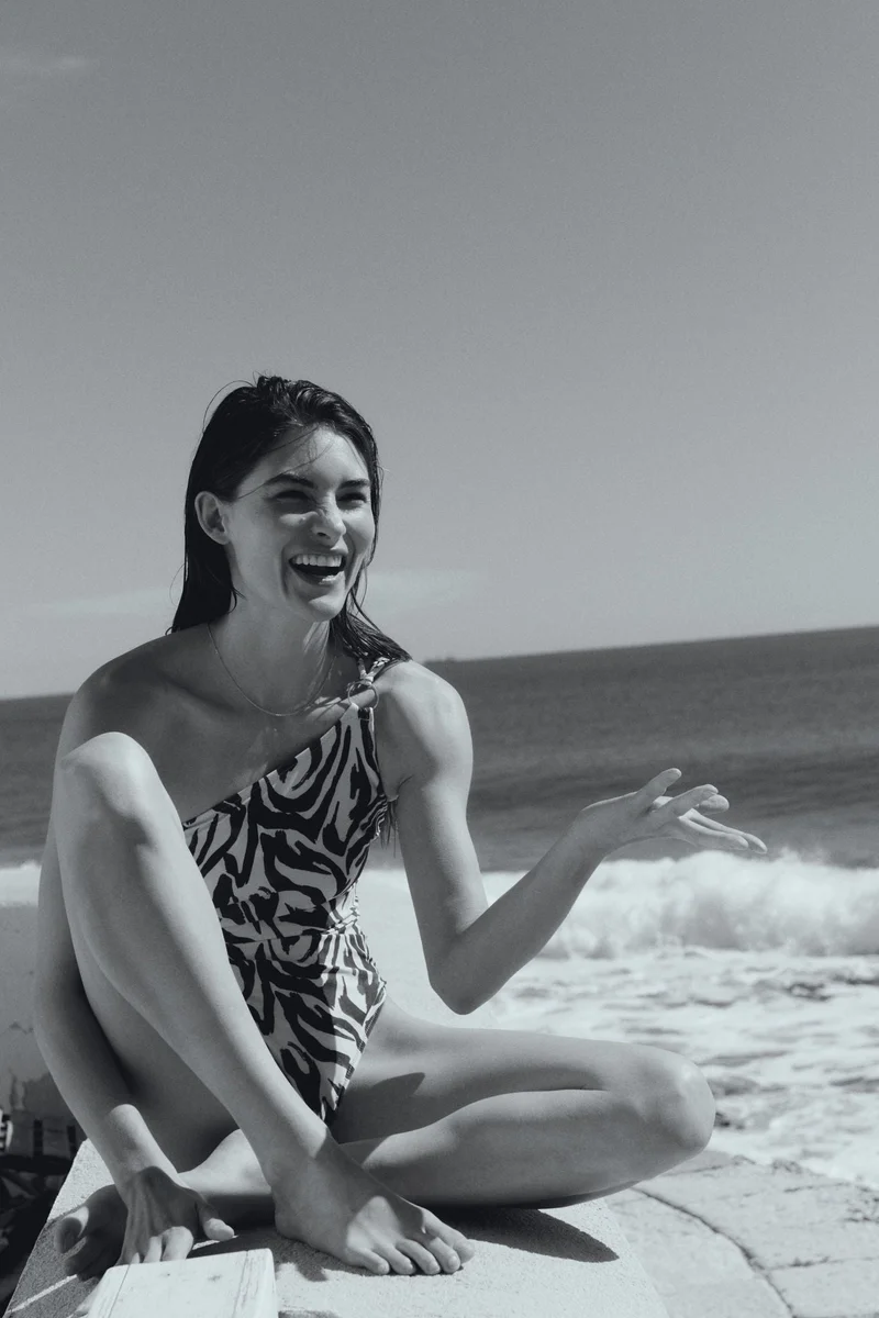 H&M High Leg One-shoulder swimsuit