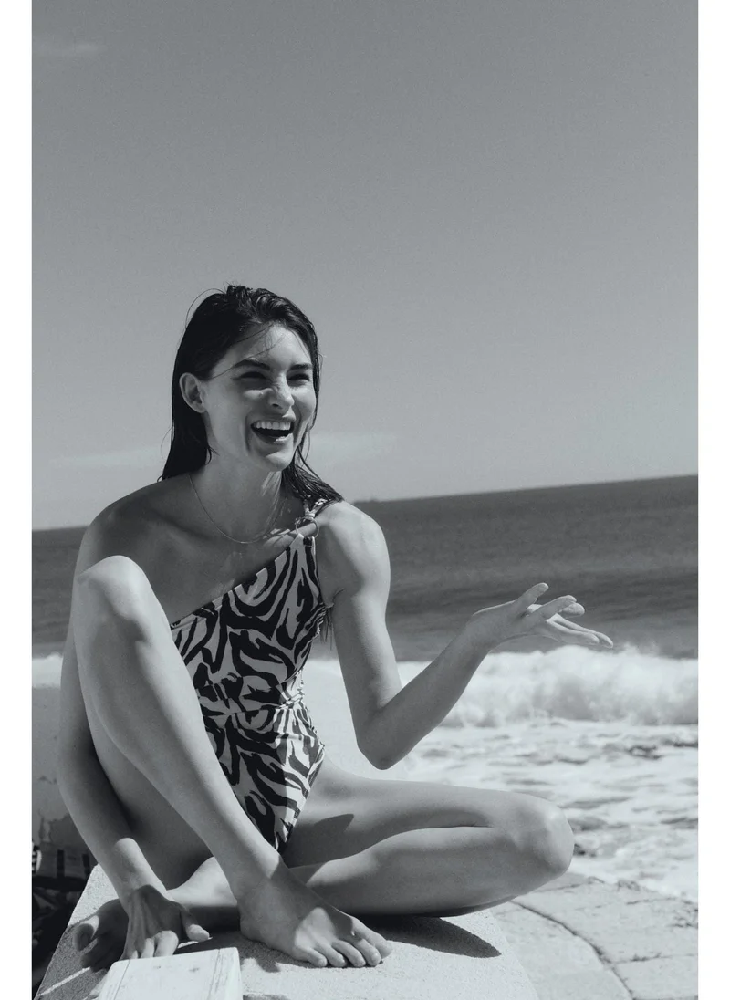 H&M High Leg One-shoulder swimsuit