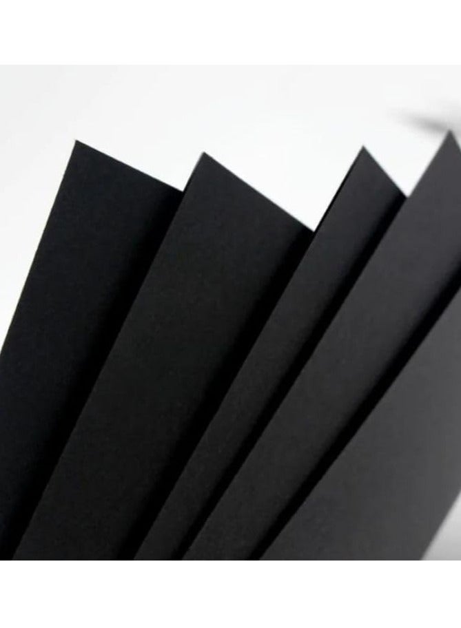 Terabyte ورق A4 أسود 300 جرام، 50 ورقة ورق أسود سميك داكن للسبورة، ألبوم القصاصات، بطاقات التحية، الدعوات، بطاقات البريد، بطاقات الفهرس، وبطاقات الملاحظات. - Image 2