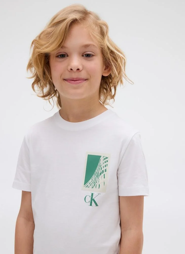 Calvin Klein Jeans Kids Logo Crew Neck T-Shirt