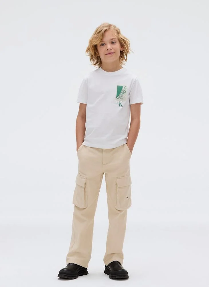 Calvin Klein Jeans Kids Logo Crew Neck T-Shirt