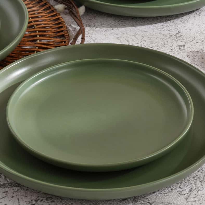 Pan Home طقم عشاء من 12 قطعة من الخزف - أخضر - Image 3