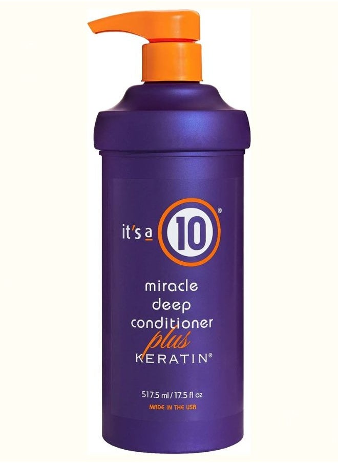It's a 10 Haircare Miracle Deep Conditioner Plus Keratin, Hair revitalization, Keratin and Aloe vera, Heat protection, Smooth and shiny hair 17.5 fl. Oz  - Image 1