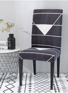 Sharpdo 6-Piece Set Modern Simple Dyed Elastic One-Piece Chair Cover For All Seasons  - Image 2