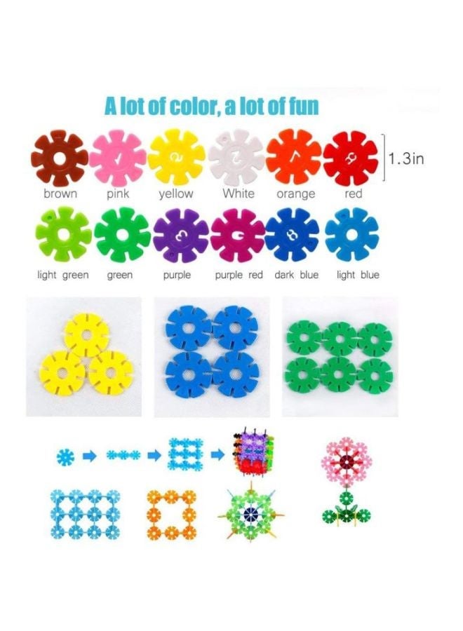 NIBEMINENT 300-Pieces Snowflake Building Block Stems 3+ Years - Image 4