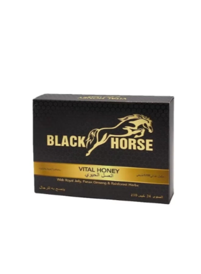 بلاك هورس أكياس الطين العشبية - العسل - منعشات طبيعية - 24 × 10 غرام
