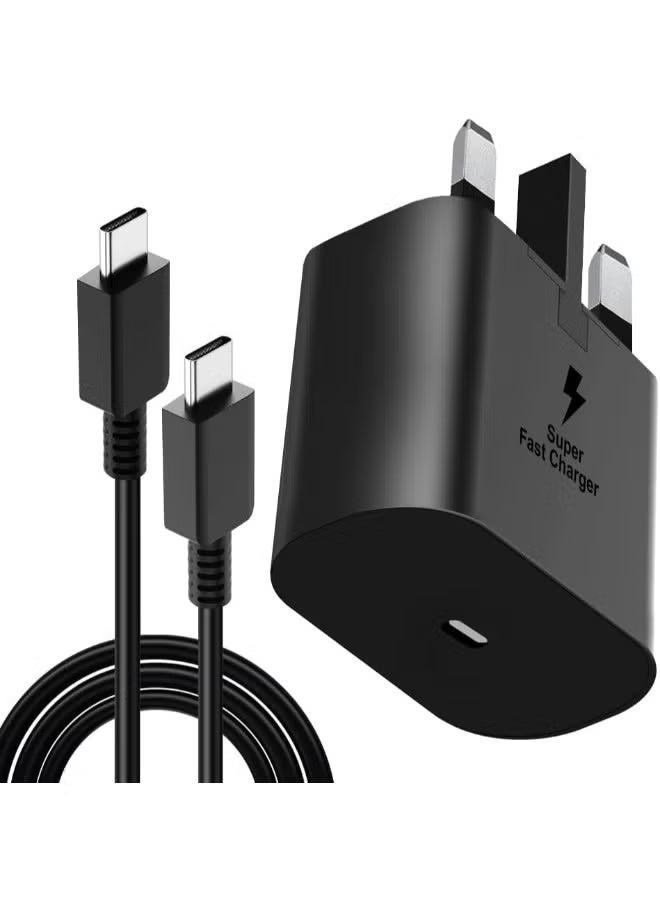 SANMUDII 45W USB-C Super Fast Charger, Compatible S26 Ultra, S26 Plus, S26, S25 Ultra, S25 Plus, S25, S24, S23, S22 Ultra, S22, S21 Ultra, S21, A54, A53, A52, A32-45W including Type-C 5A Fast charging cable and power adapter for phones, headphones and tablets with USB-C port. - Image 1