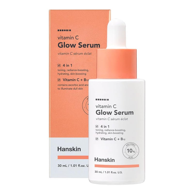 Hanskin Vitamin C Glow Serum with Ascorbic Acid Toning Illuminates for Glowing Skin 30ml