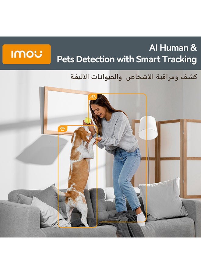 IMOU Security Camera Ranger 2C Dual 6MP Indoor CCTV Camera Dual-Band Wi-Fi 6 One-touch Call 2K & 2K Dual-Lens Smart Tracking Full-color night vision support Micro SD Card Slot (up to 512GB) - Image 5