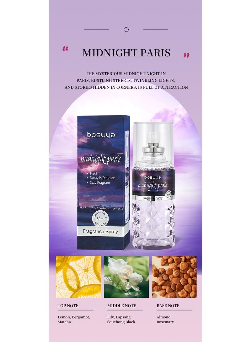 BOSUYA Eau de Toilette Spray Natural Eau de Toilette - Midnight in Paris 80ml - Image 2