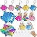 CiciBear 60 Pack Pig DoubleDeck Flip Sequin Party Sets with 20 Keychains 20 Thank You Tags and 20 Bags for Animal PartyBirthdayCarnival Goodie Bag Stuffers 5 Colors - Image 3