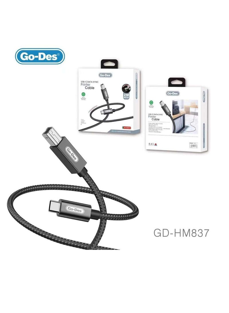 GO-DES Go Desktop GD-HM837 Type-C to USB-B 2.0 Adapter