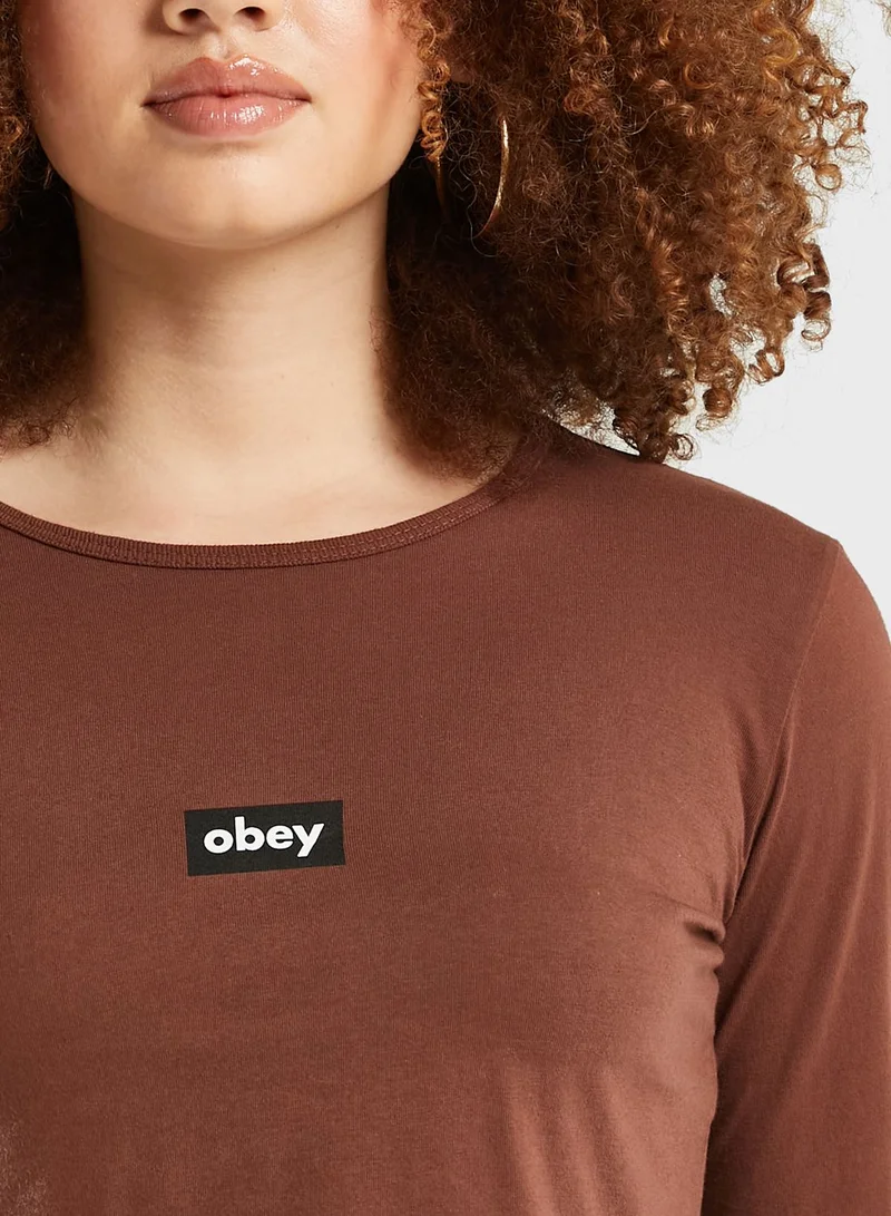 OBEY Tag Cropped Top