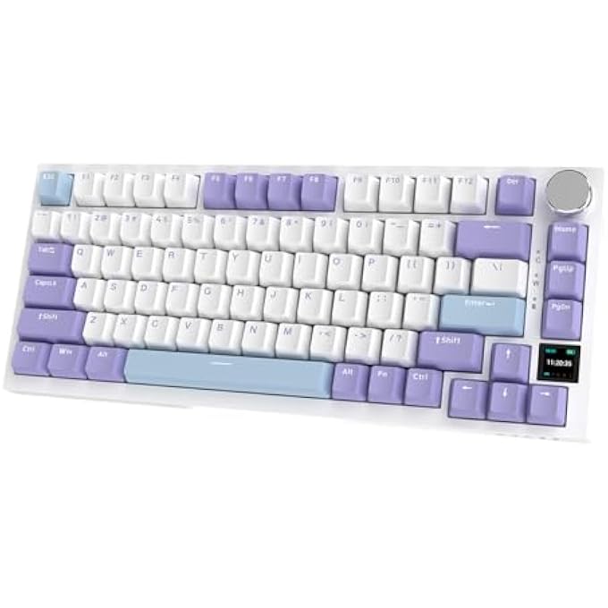 rayihni AJAZZ AK820 PRO GASKET MECHANICAL KEYBOARD HOT-SWAPPABLE BT/2.4G/CABLE|4000MAH|TFT SCREEN|SOUTH-FACING RGB|VOLUME CONTROL FOAM FOR WIN/MAC/PC - Image 1