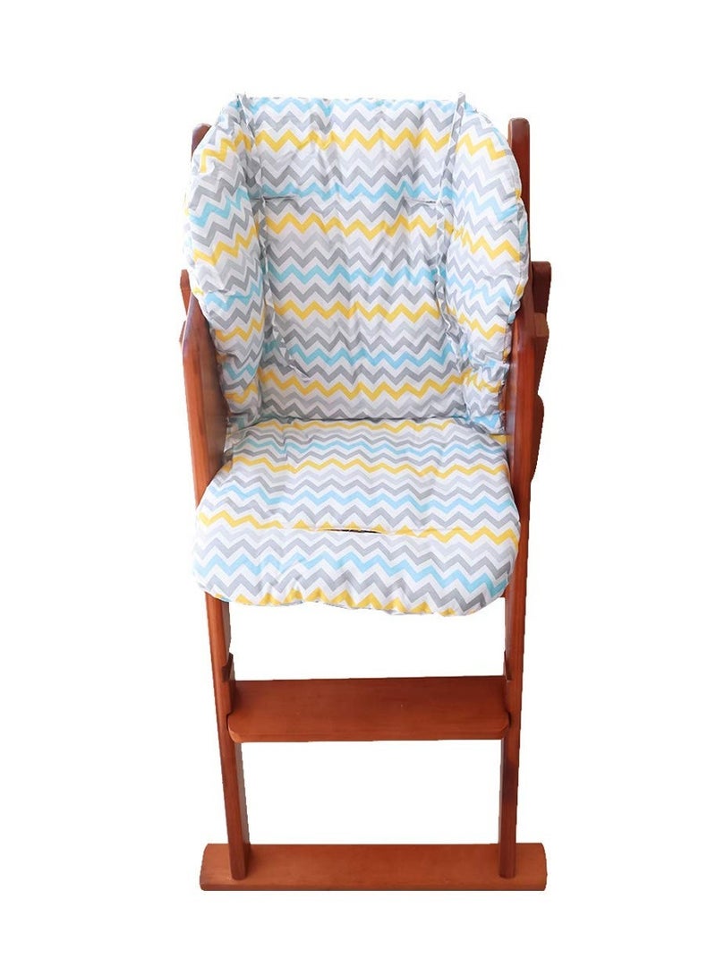 SOLARAE وسادة كرسي عالي للأطفال، وسادة مقعد مع فيلم واقي، وسادة كرسي عالي قابلة للتنفس ومقاومة للماء، ألوان خطوط متموجة - Image 5