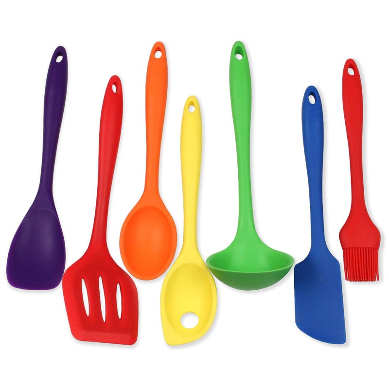 Chef Craft Premium Silicone Kitchen Tool and Utensil Set 7 Piece Assorted