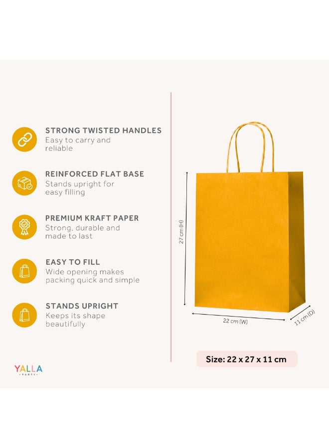 Party Camel Yellow Paper Party Bags - Pack of 8 - Image 3