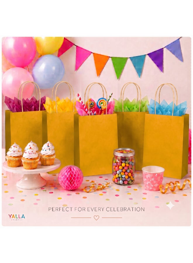 Party Camel Yellow Paper Party Bags - Pack of 8 - Image 5