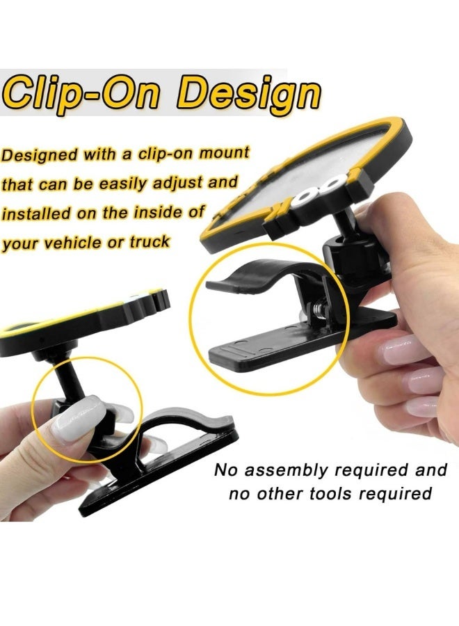 Baby Car Mirror,Safety Car Seat Mirror for Rear Facing Infant,Automotive Interior Rearview Baby Mirror - Car Small Clip-On Adjustable Facing Back Rear View Seat Convex Mirror Clip on Car or Truck Sun Visor - Image 2