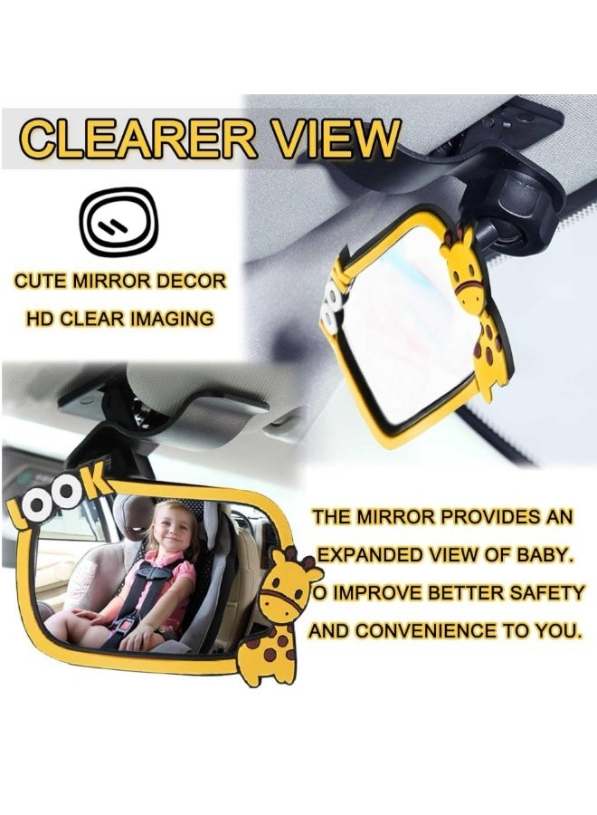 Baby Car Mirror,Safety Car Seat Mirror for Rear Facing Infant,Automotive Interior Rearview Baby Mirror - Car Small Clip-On Adjustable Facing Back Rear View Seat Convex Mirror Clip on Car or Truck Sun Visor - Image 5